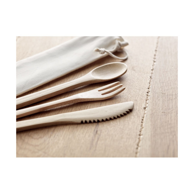 Zestaw sztućców bambusowych SETBOO