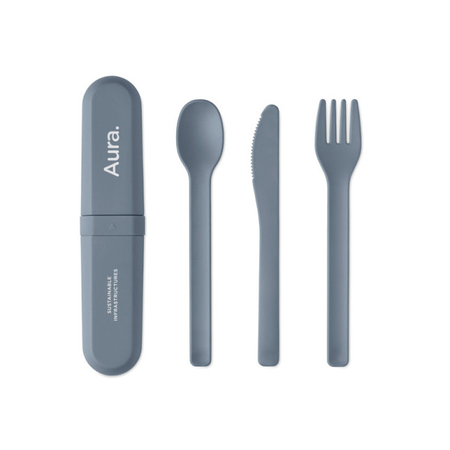 Zestaw sztućców w etui z PLA BITEFUL