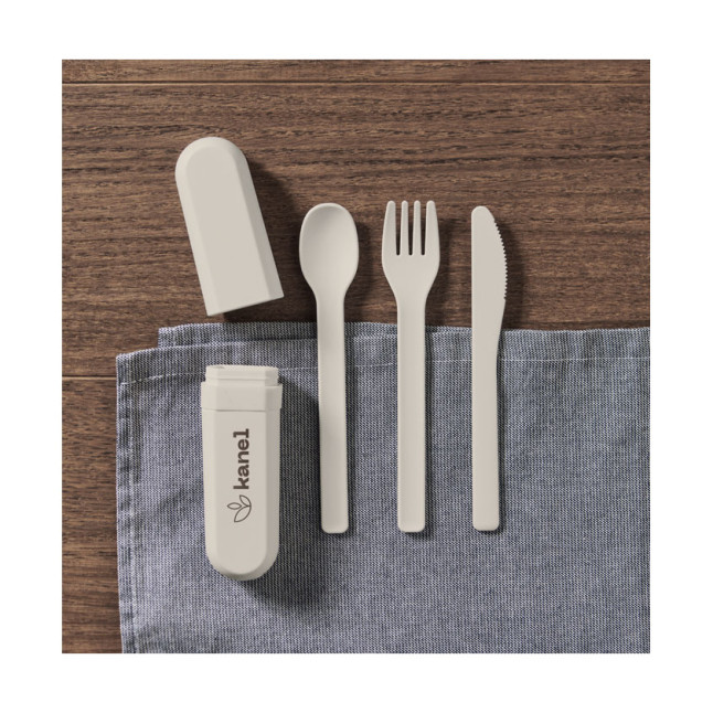 Zestaw sztućców w etui z PLA BITEFUL